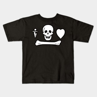 Pirate Flag - Pirate Stede Bonnet - Skull Skeleton Flag Kids T-Shirt